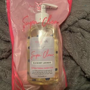 Pink zebra blueberry lavender hand soap